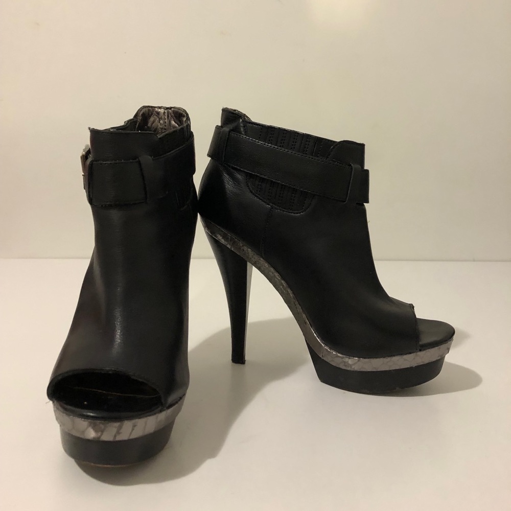 Open toe booties